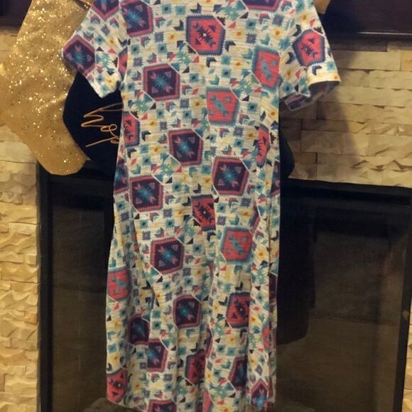 LuLaRoe Tribal Carly Dress SZ Extra Small XS - Picture 1 of 3
